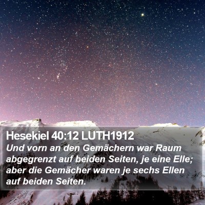 Hesekiel 40:12 LUTH1912 Bible Verse Image