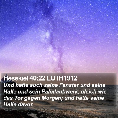 Hesekiel 40:22 LUTH1912 Bible Verse Image