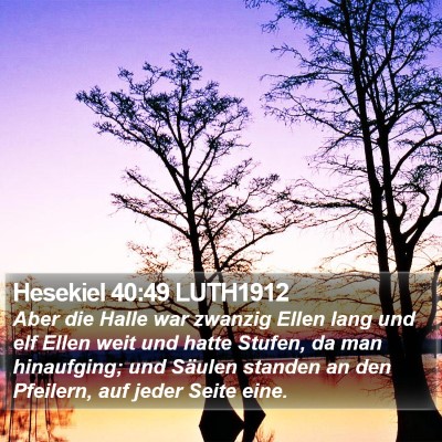 Hesekiel 40:49 LUTH1912 Bible Verse Image
