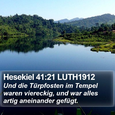 Hesekiel 41:21 LUTH1912 Bible Verse Image