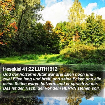 Hesekiel 41:22 LUTH1912 Bible Verse Image