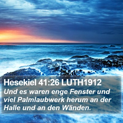 Hesekiel 41:26 LUTH1912 Bible Verse Image