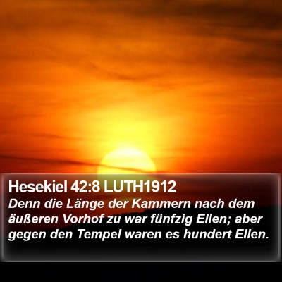 Hesekiel 42:8 LUTH1912 Bible Verse Image