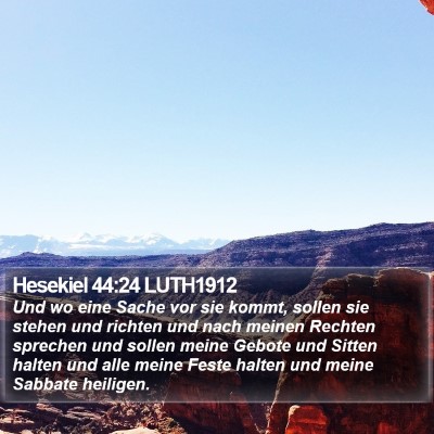 Hesekiel 44:24 LUTH1912 Bible Verse Image