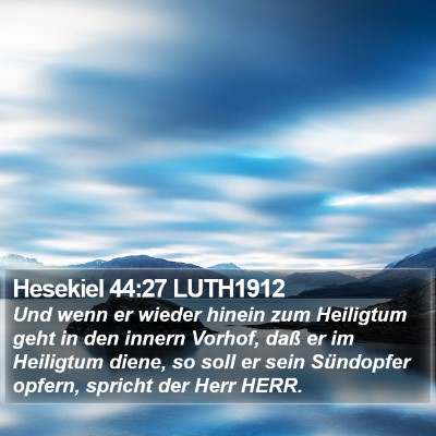 Hesekiel 44:27 LUTH1912 Bible Verse Image