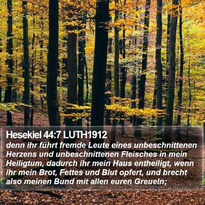 Hesekiel 44:7 LUTH1912 Bible Verse Image