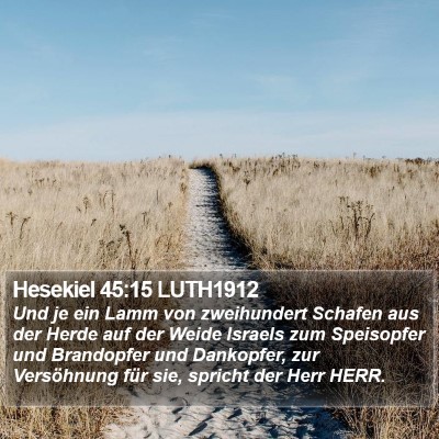 Hesekiel 45:15 LUTH1912 Bible Verse Image