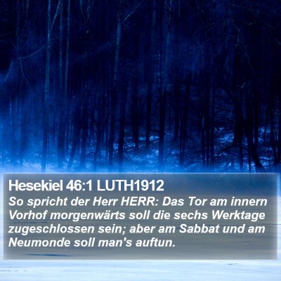 Hesekiel 46:1 LUTH1912 Bible Verse Image