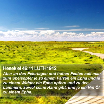 Hesekiel 46:11 LUTH1912 Bible Verse Image