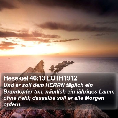 Hesekiel 46:13 LUTH1912 Bible Verse Image