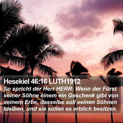 Hesekiel 46:16 LUTH1912 Bible Verse Image