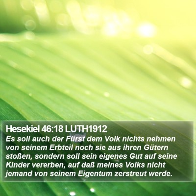 Hesekiel 46:18 LUTH1912 Bible Verse Image