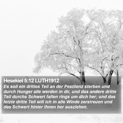 Hesekiel 5:12 LUTH1912 Bible Verse Image