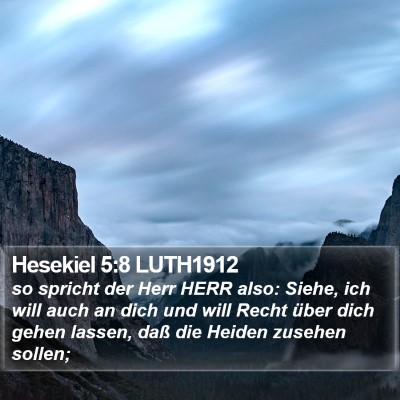 Hesekiel 5:8 LUTH1912 Bible Verse Image