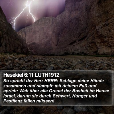 Hesekiel 6:11 LUTH1912 Bible Verse Image