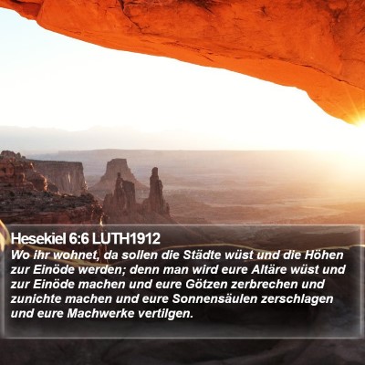 Hesekiel 6:6 LUTH1912 Bible Verse Image