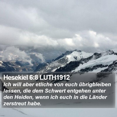 Hesekiel 6:8 LUTH1912 Bible Verse Image