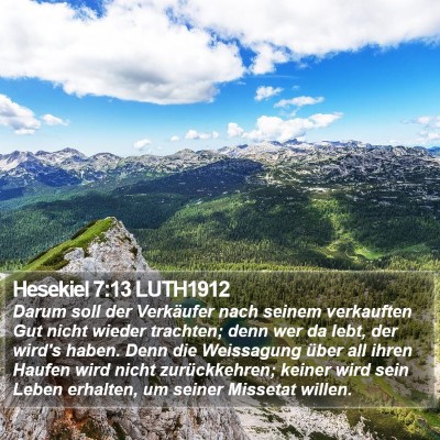 Hesekiel 7:13 LUTH1912 Bible Verse Image
