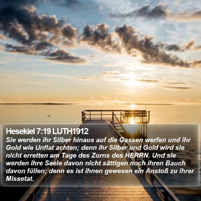 Hesekiel 7:19 LUTH1912 Bible Verse Image