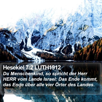 Hesekiel 7:2 LUTH1912 Bible Verse Image