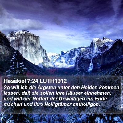 Hesekiel 7:24 LUTH1912 Bible Verse Image