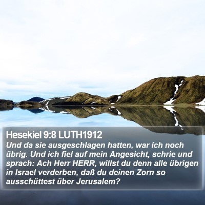 Hesekiel 9:8 LUTH1912 Bible Verse Image
