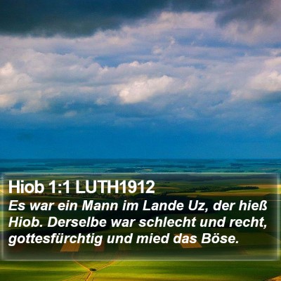 Hiob 1:1 LUTH1912 Bible Verse Image