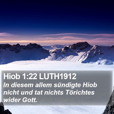 Hiob 1:22 LUTH1912 Bible Verse Image