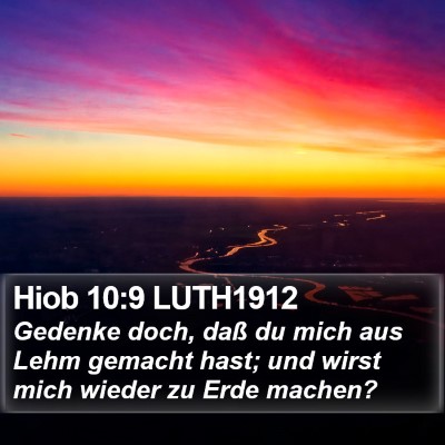 Hiob 10:9 LUTH1912 Bible Verse Image