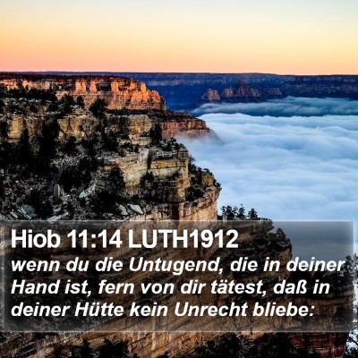 Hiob 11:14 LUTH1912 Bible Verse Image
