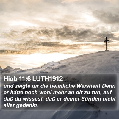 Hiob 11:6 LUTH1912 Bible Verse Image
