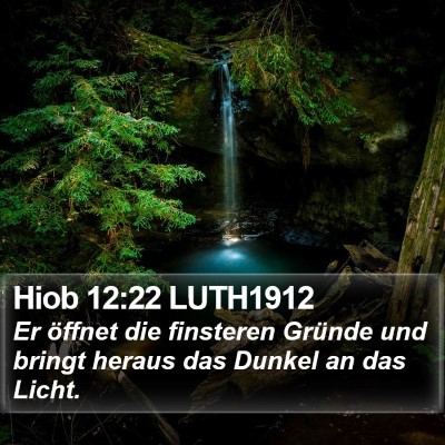 Hiob 12:22 LUTH1912 Bible Verse Image