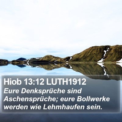 Hiob 13:12 LUTH1912 Bible Verse Image