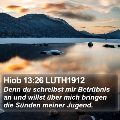 Hiob 13:26 LUTH1912 Bible Verse Image