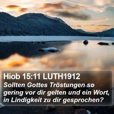Hiob 15:11 LUTH1912 Bible Verse Image