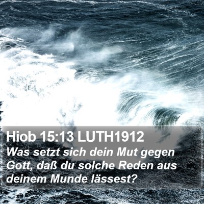 Hiob 15:13 LUTH1912 Bible Verse Image