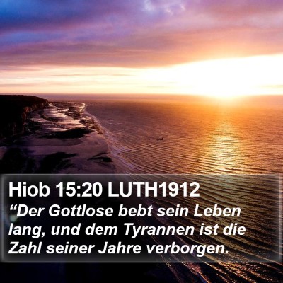 Hiob 15:20 LUTH1912 Bible Verse Image