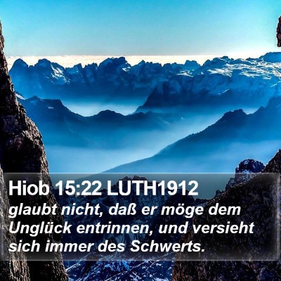 Hiob 15:22 LUTH1912 Bible Verse Image