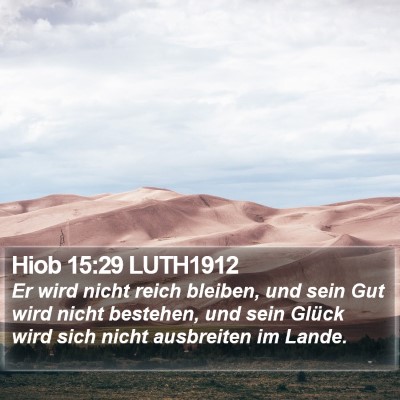 Hiob 15:29 LUTH1912 Bible Verse Image