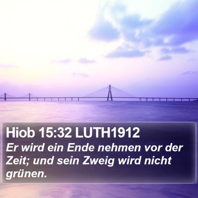 Hiob 15:32 LUTH1912 Bible Verse Image