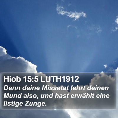 Hiob 15:5 LUTH1912 Bible Verse Image