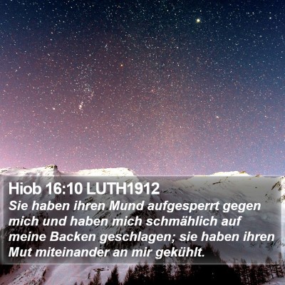 Hiob 16:10 LUTH1912 Bible Verse Image
