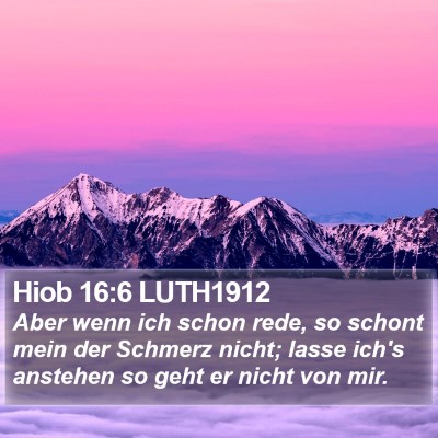 Hiob 16:6 LUTH1912 Bible Verse Image