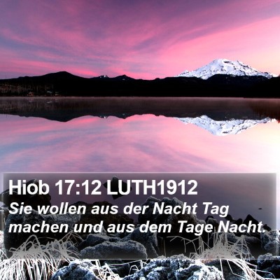 Hiob 17:12 LUTH1912 Bible Verse Image