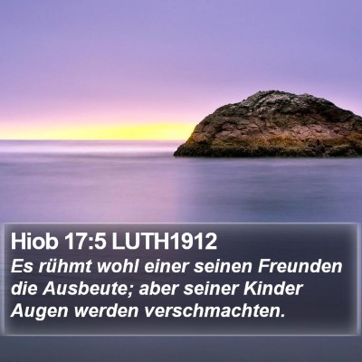 Hiob 17:5 LUTH1912 Bible Verse Image