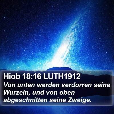 Hiob 18:16 LUTH1912 Bible Verse Image