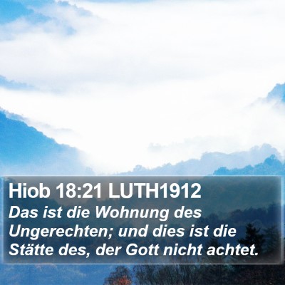 Hiob 18:21 LUTH1912 Bible Verse Image