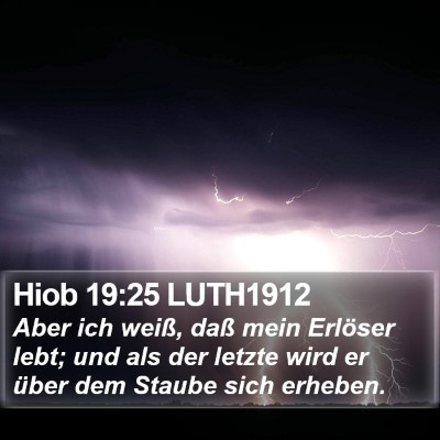 Hiob 19:25 LUTH1912 Bible Verse Image