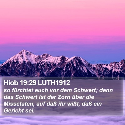 Hiob 19:29 LUTH1912 Bible Verse Image