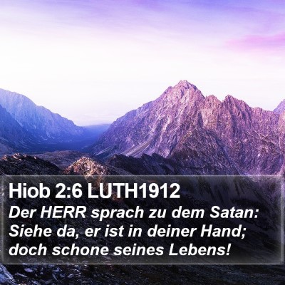 Hiob 2:6 LUTH1912 Bible Verse Image